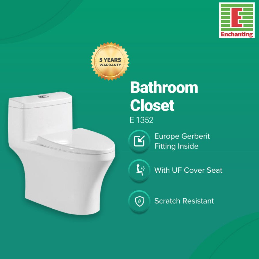 Toilet / Closet Duduk Plus Cover Europe Enchanting E1352