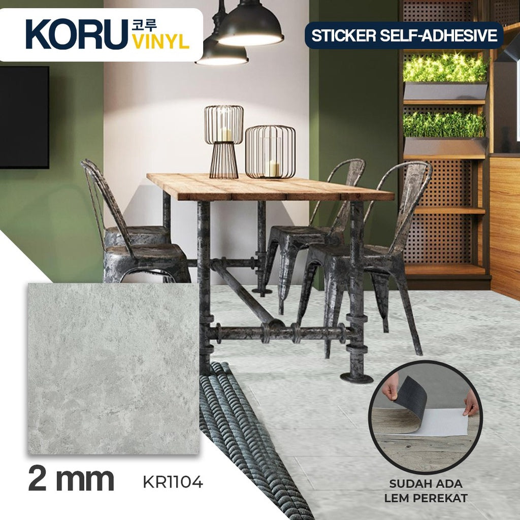 KORU Lantai Vinyl Sticker Premium Motif Batu Korea Parket Stiker (DUS)