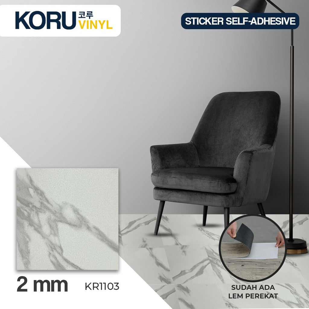 KORU Lantai Vinyl Sticker Premium Motif Batu Korea Parket Stiker (DUS)