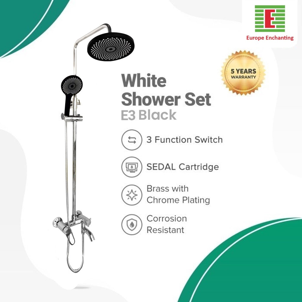 Enchanting Shower Set Brass With Chrome Plating E3 (Shower Mandi)