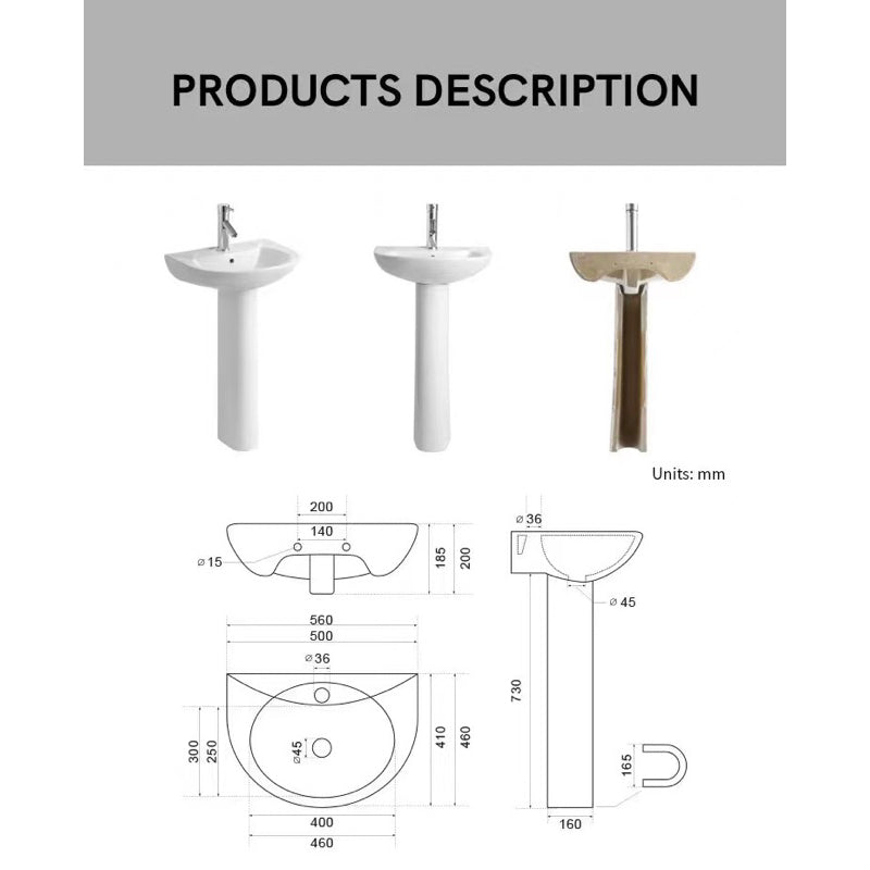 Wastafel SET Kamar Mandi Europe Enchanting E1341SET (E1570)