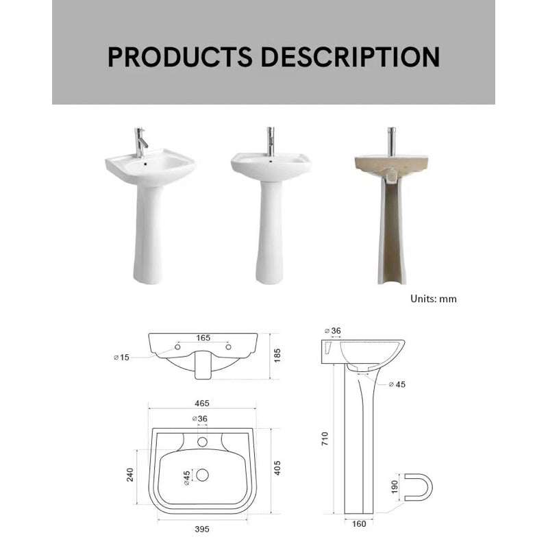 Wastafel Cuci Tangan Keramik Europe Enchanti E1340SET