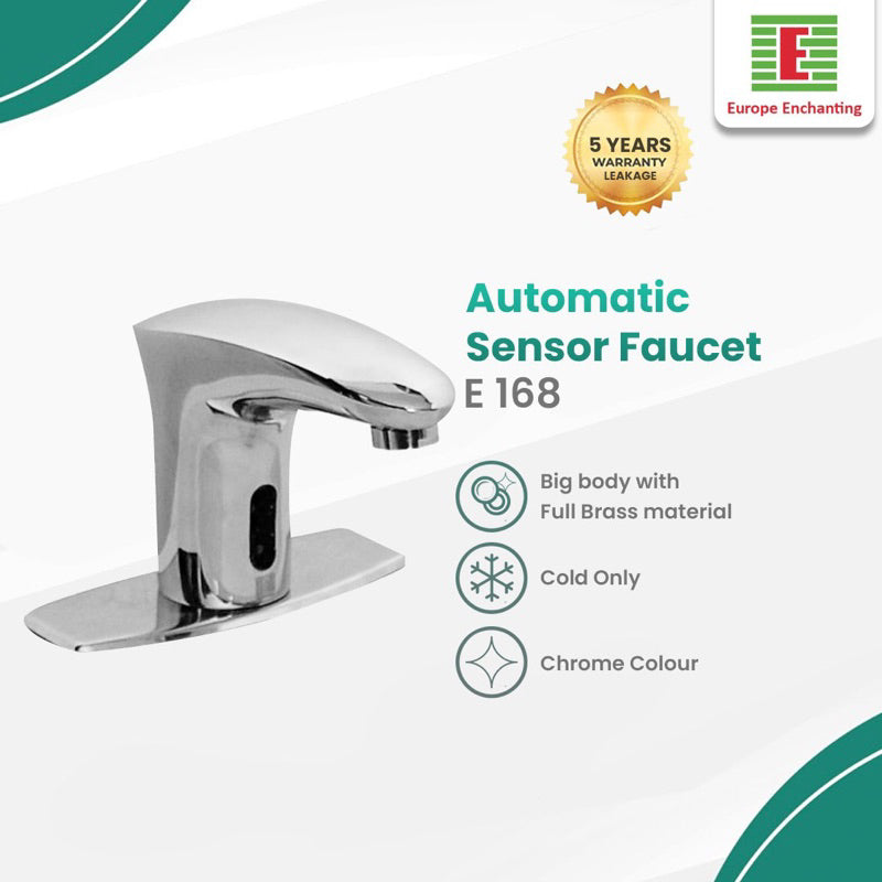 Kran Wastafel / Kran Sensor Chrome Cold Europe Enchanting E168
