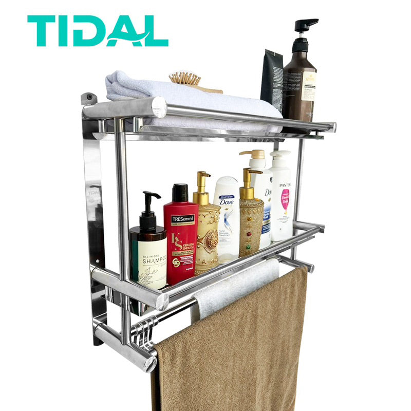 Rak Sabun Handuk Dinding Kamar Mandi Stainless Tidal TD095