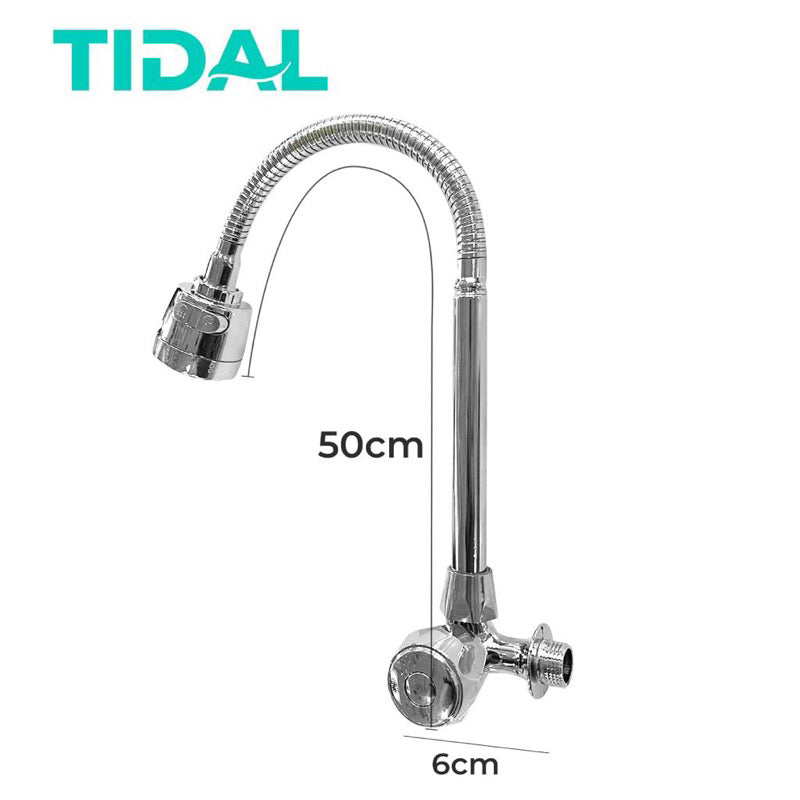Kran Air Cuci Piring Tembok Dapur Stainless Tidal TD092