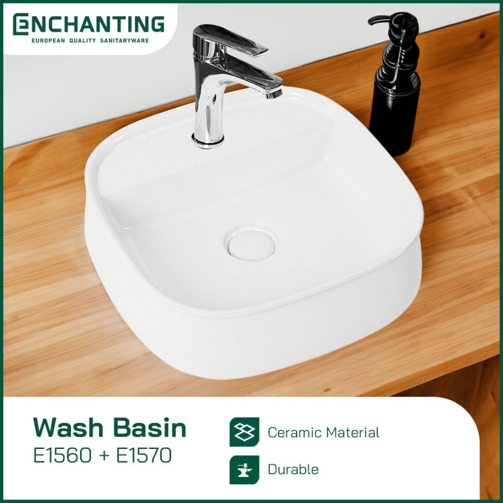 Wastafel Meja Cuci Tangan Keramik Europe Enchanting E1560