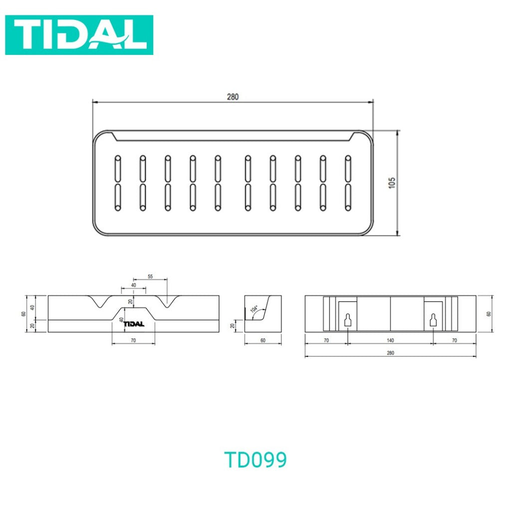 Rak Sabun Kamar Mandi / Tempat Bumbu Dapur Tidal TD099