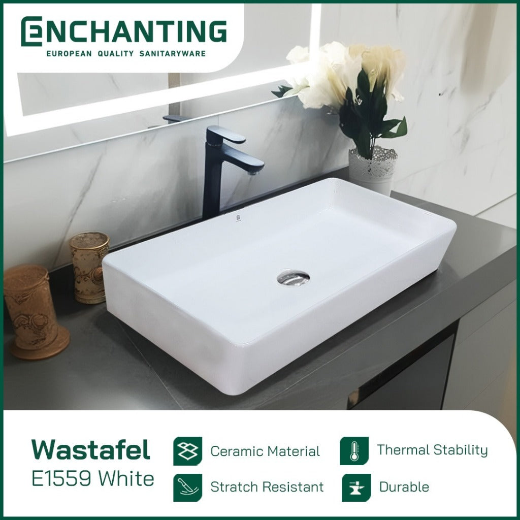 SET Wastafel Cuci Tangan Europe Enchanting E1559 Full Keramik