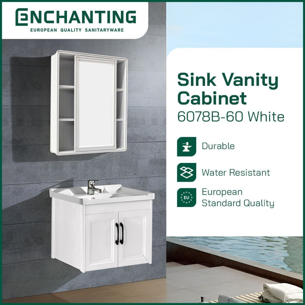 Enchanting Wastafel Cabinet Cermin Set Lemari Wastafel Enchanting 6078B