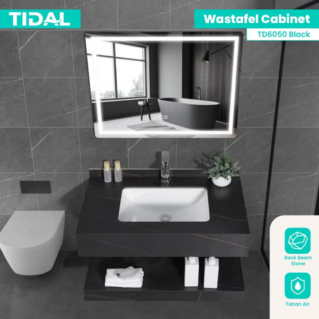 Wastafel Kabinet Minimalis Cermin Kamar Mandi Tidal TD6050