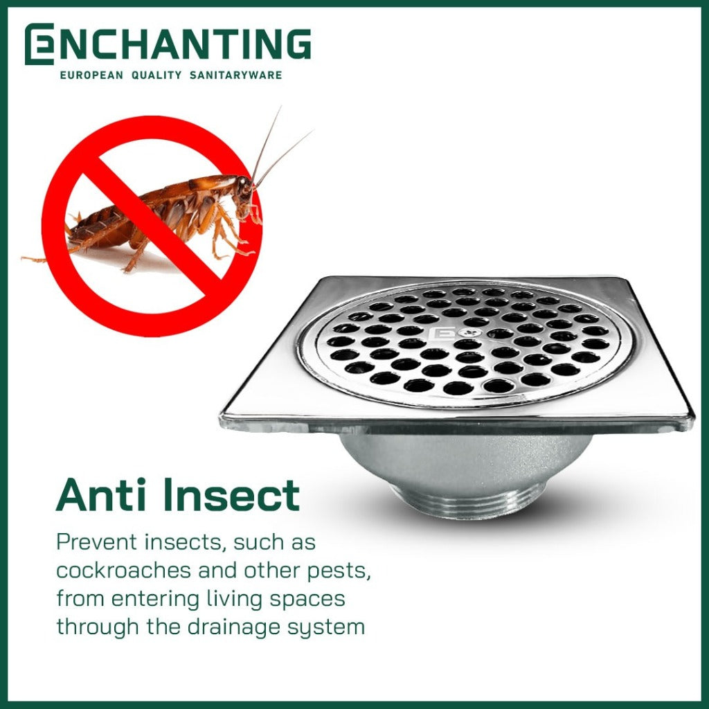 Floor Drain/Saringan Got Kamar Mandi Europe Enchanting D07 Stainless Steel