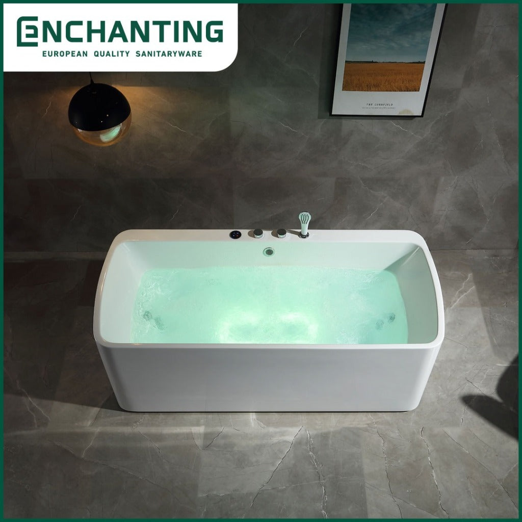 Bathtub Whirlpool Free Standing LED Kamar Mandi Europe Enchanting E8619