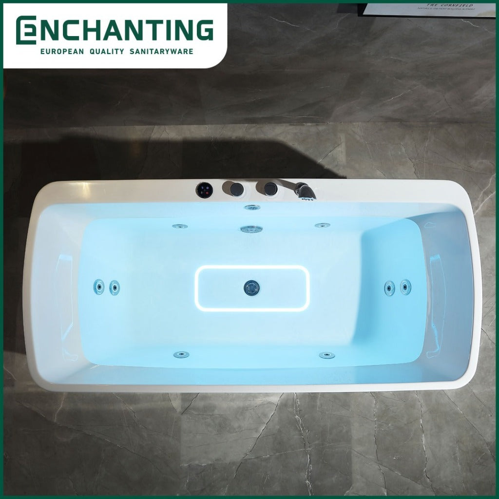 Bathtub Whirlpool Free Standing LED Kamar Mandi Europe Enchanting E8619