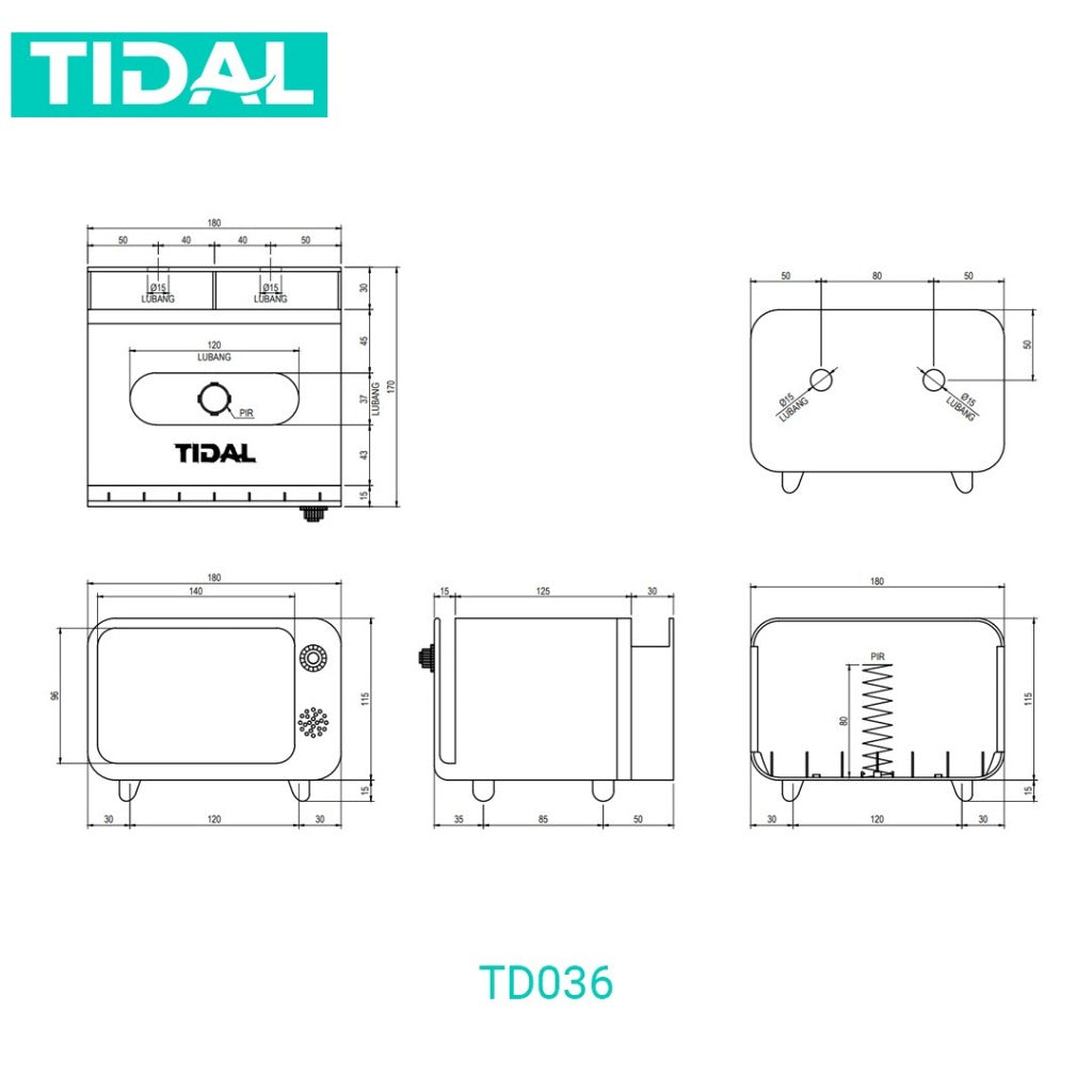 Tempat Penyimpanan Tissue Lucu Model TV Retro Tidal TD036 Paper Holder