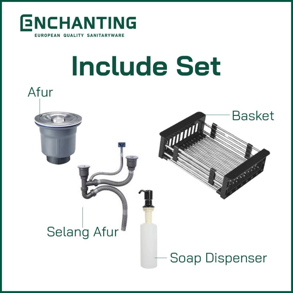 Bak Cuci Piring / Kitchen Sink Europe Enchanting E1072 Stainless Steel Minimalist Style