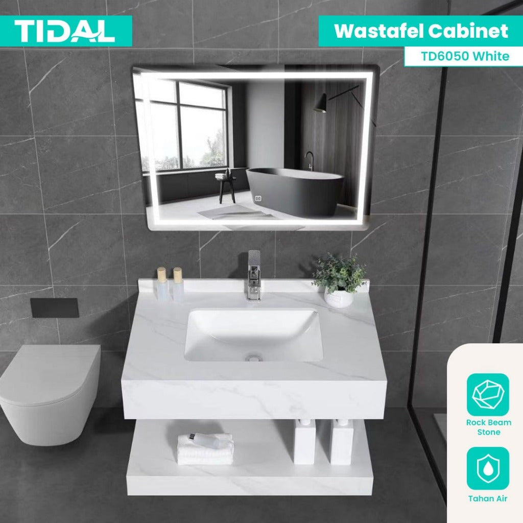 Wastafel Kabinet Minimalis Cermin Kamar Mandi Tidal TD6050