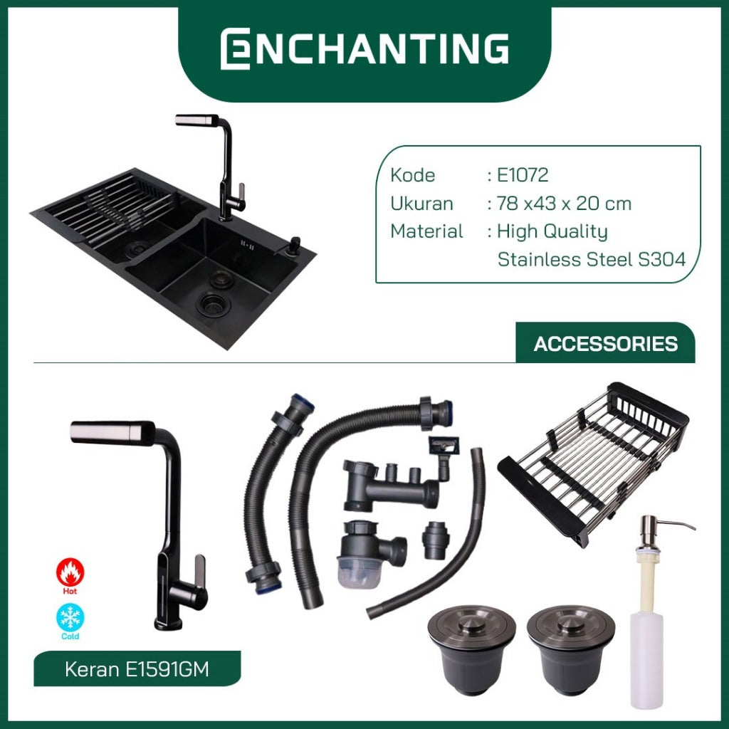 Bak Cuci Piring / Kitchen Sink Europe Enchanting E1072 Stainless Steel Minimalist Style