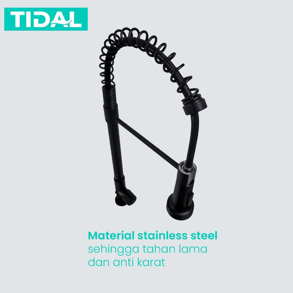TIDAL Kitchen Faucet / Keran Air Dapur Fleksibel Kran Tanam Dingin Stainless Steel TD149