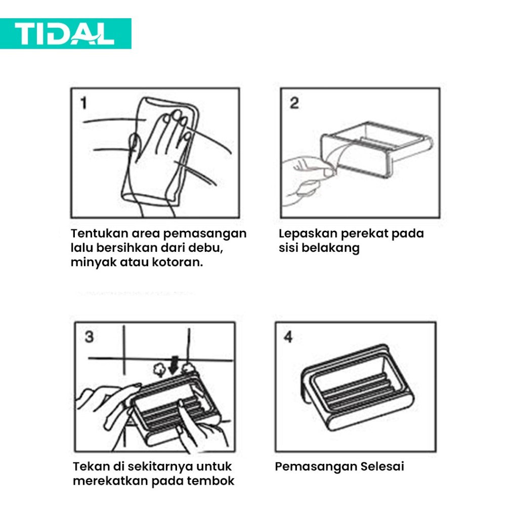 TIDAL Soap Holder Tempat Sabun Kamar Mandi ABS TD150