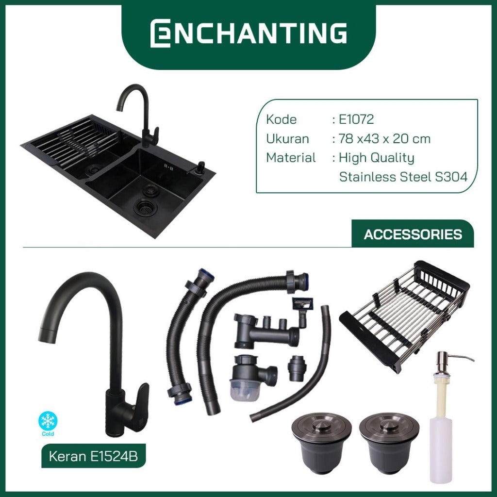 Bak Cuci Piring / Kitchen Sink Europe Enchanting E1072 Stainless Steel Minimalist Style