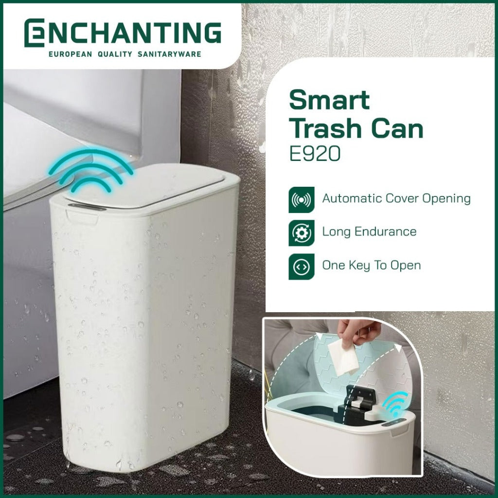 ENCHANTING Tempat Sampah Smart Trash Can Sensor Otomatis Modern E920