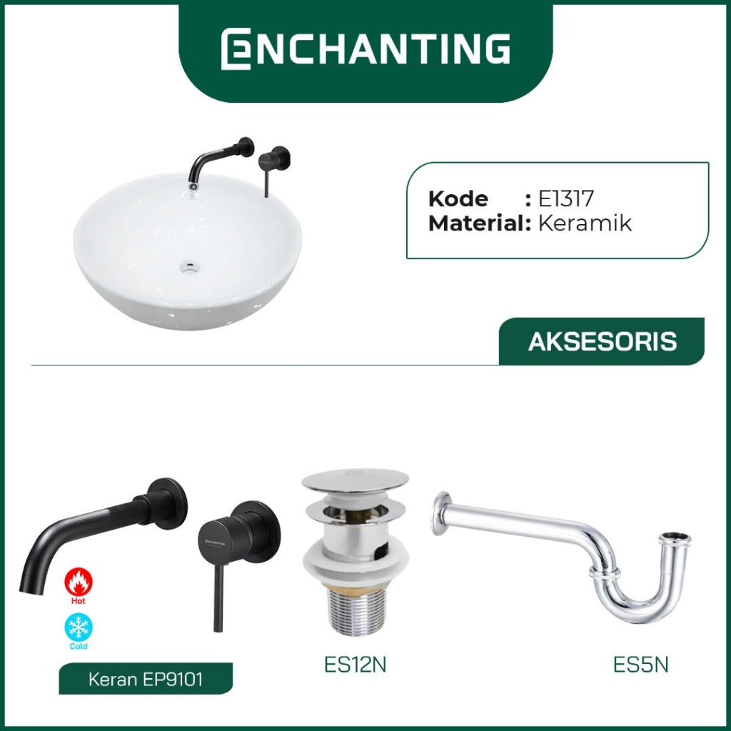 Wastafel Cuci Tangan Keramik Europe Enchanting E1317