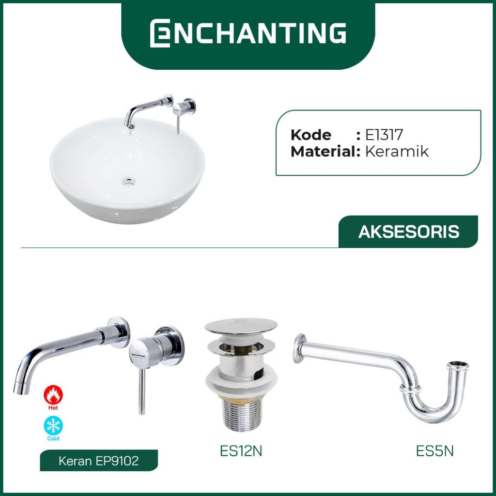 Wastafel Cuci Tangan Keramik Europe Enchanting E1317