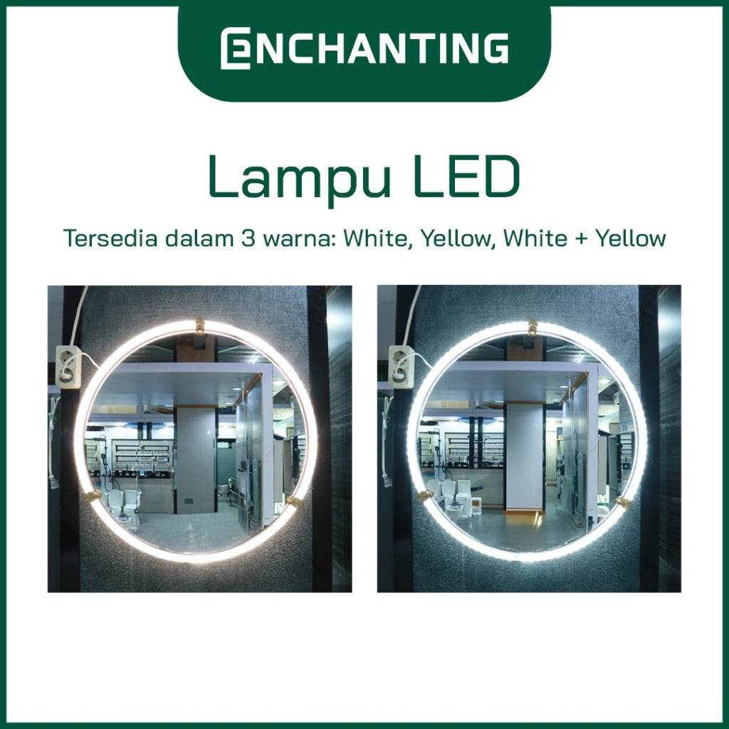 ENCHANTING Cermin Mirror Kaca LED Sensor Kamar Mandi Europe Enchanting Luxury L17 & L18