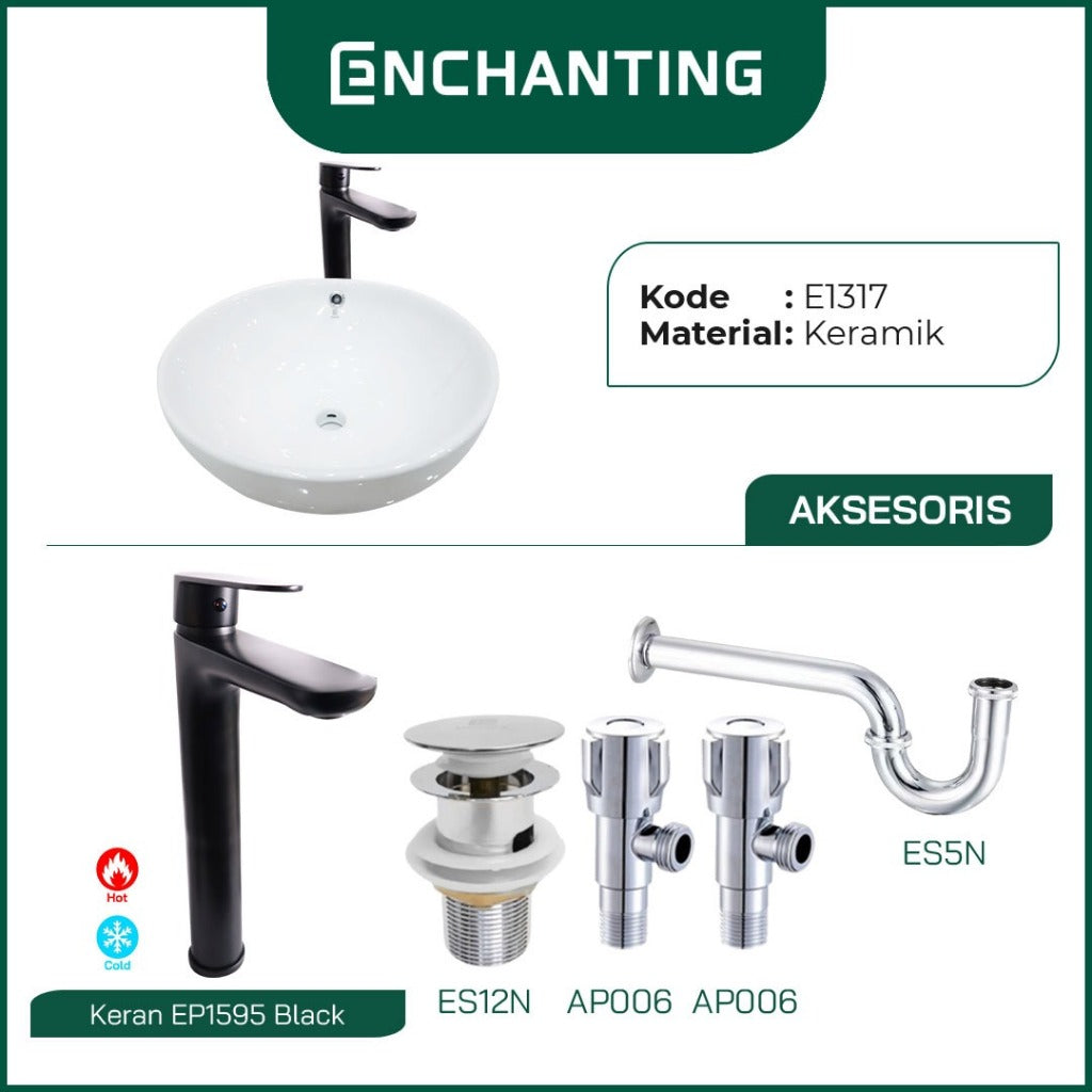 Wastafel Cuci Tangan Keramik Europe Enchanting E1317