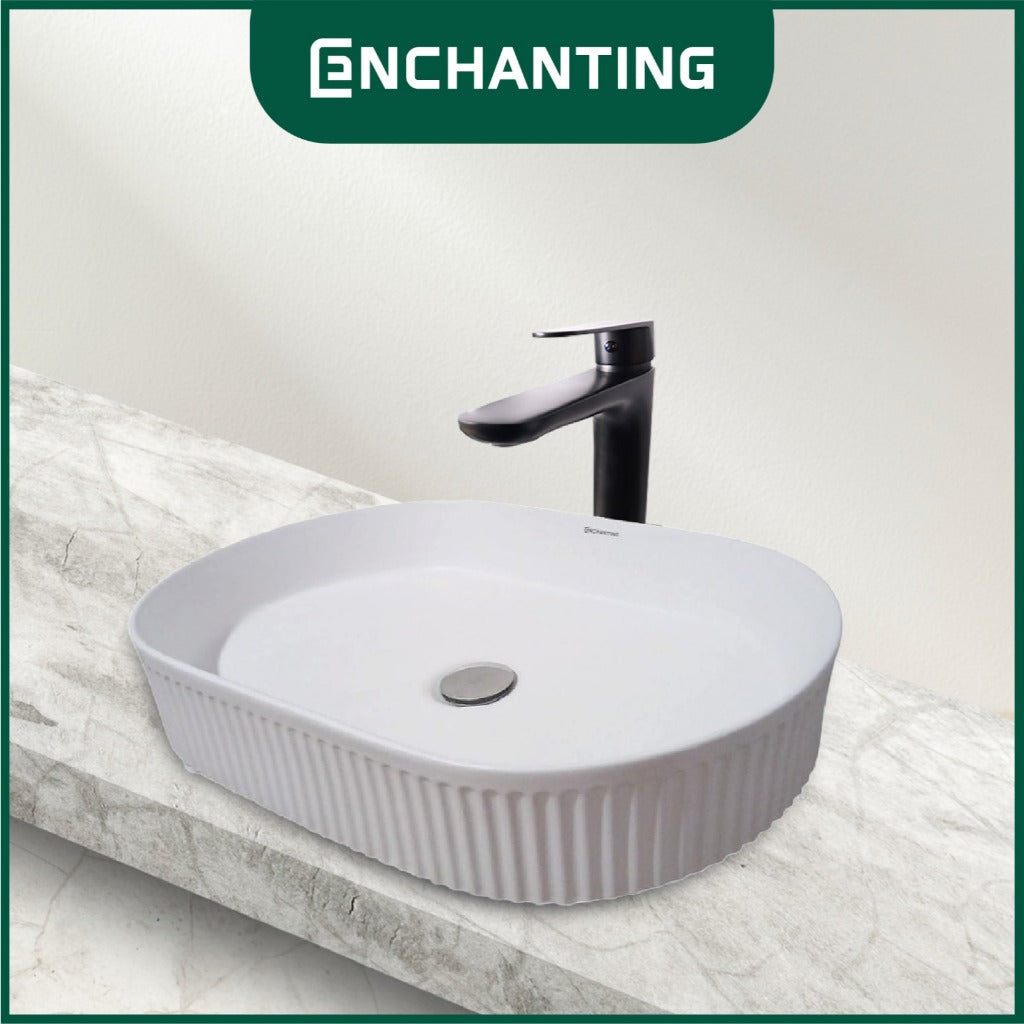 ENCHANTING Wastafel Meja Cuci Tangan Keramik Europe Enchanting E1372