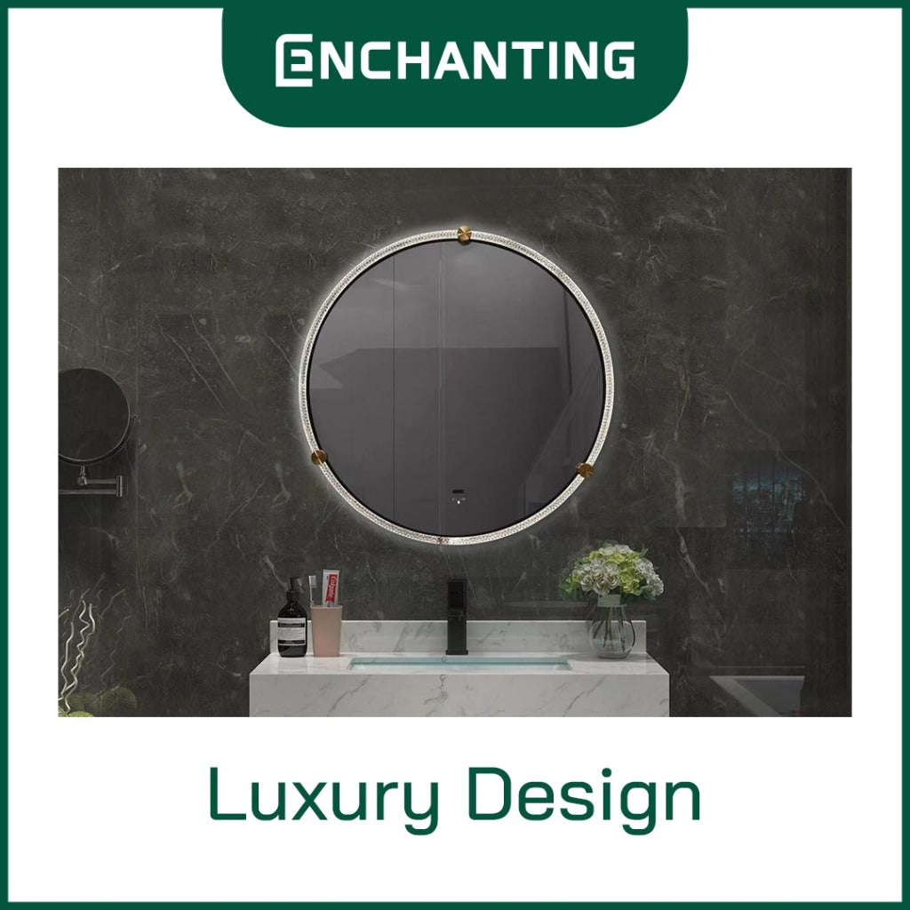 ENCHANTING Cermin Mirror Kaca LED Sensor Kamar Mandi Europe Enchanting Luxury L17 & L18