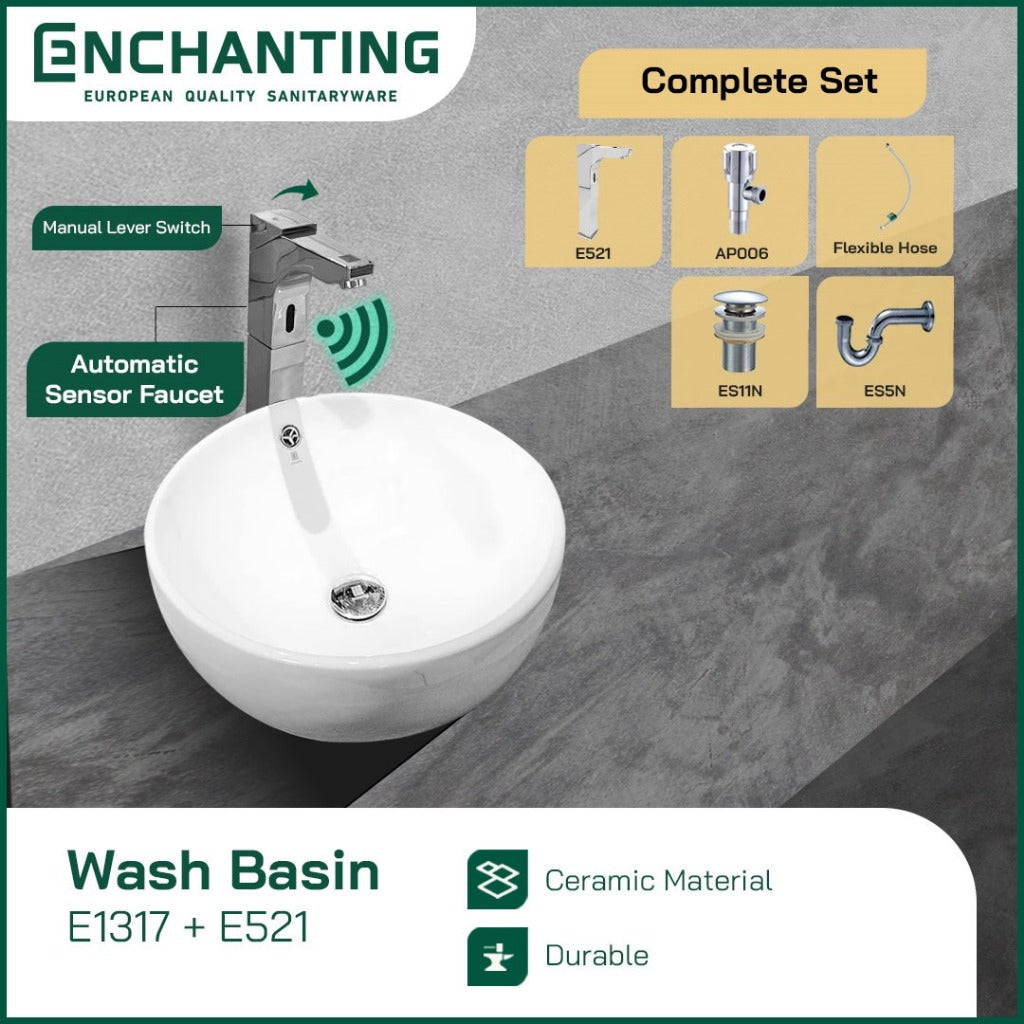 Wastafel Cuci Tangan Keramik Europe Enchanting E1317