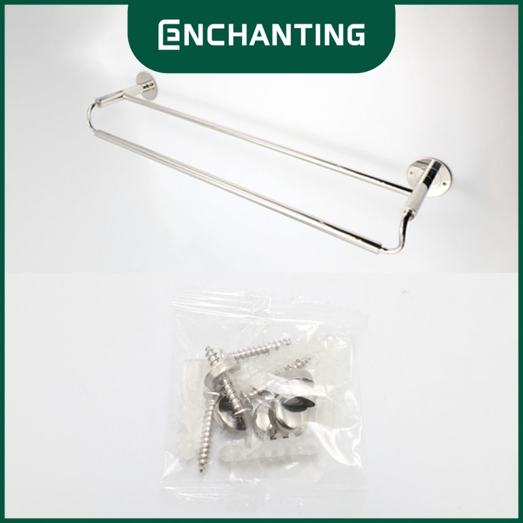 ENCHANTING Rak Handuk Material Stainless Steel Tahan Lama Anti Karat Kokoh Chrome Europe Enchanting E1107