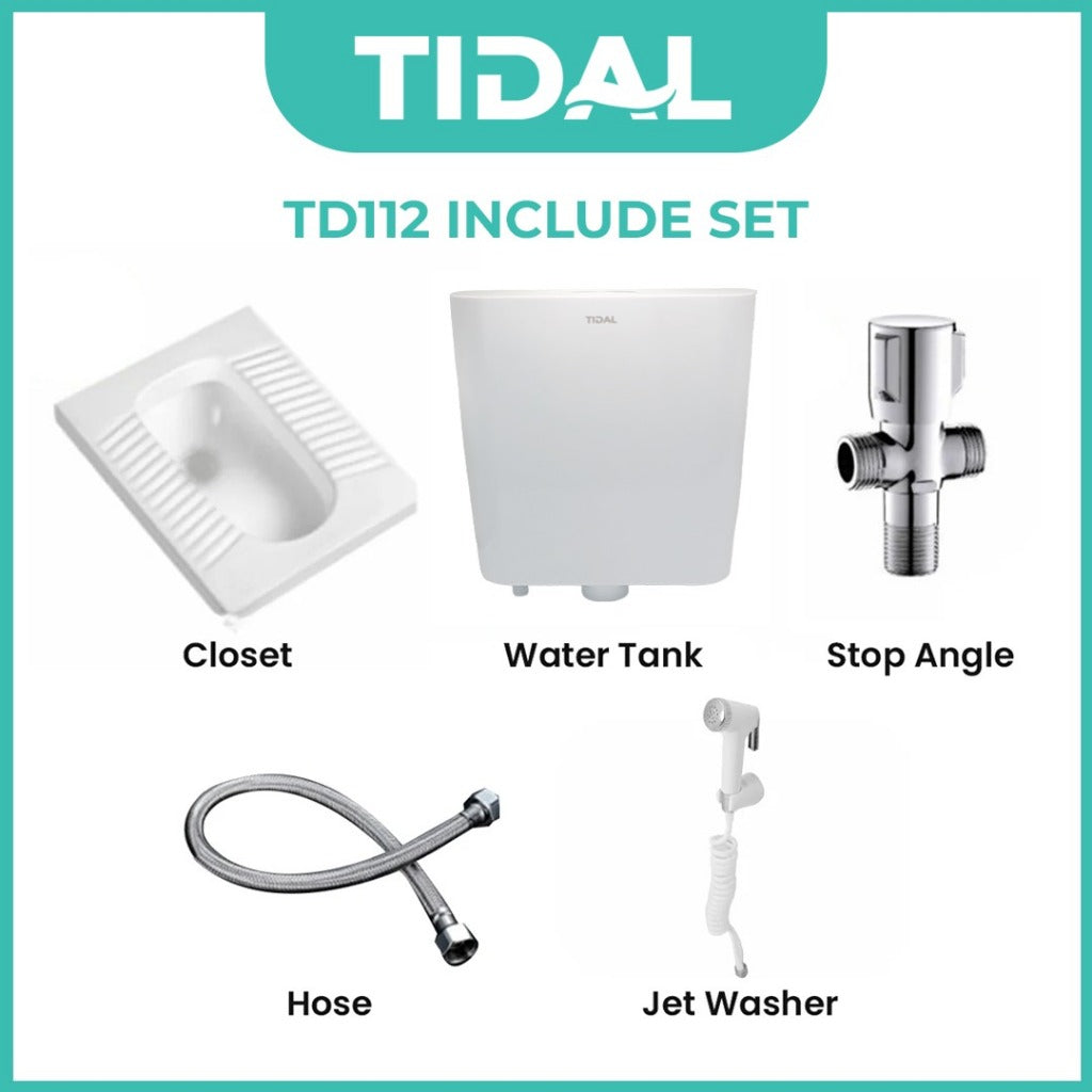 SET Toilet / Kloset Jongkok Tidal TD112/TD131 with Flush