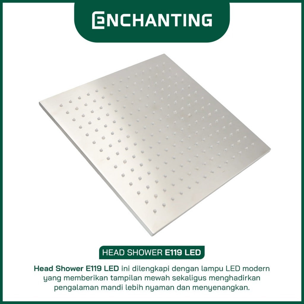 ENCHANTING Head Shower Kran Air Panas Dingin Material Kuningan E119 PVC E119 Brass E119 LED