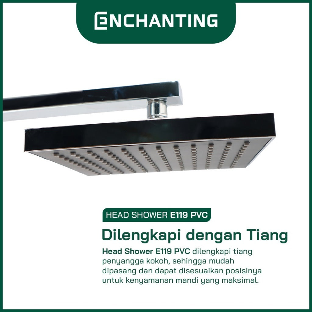 ENCHANTING Head Shower Kran Air Panas Dingin Material Kuningan E119 PVC E119 Brass E119 LED