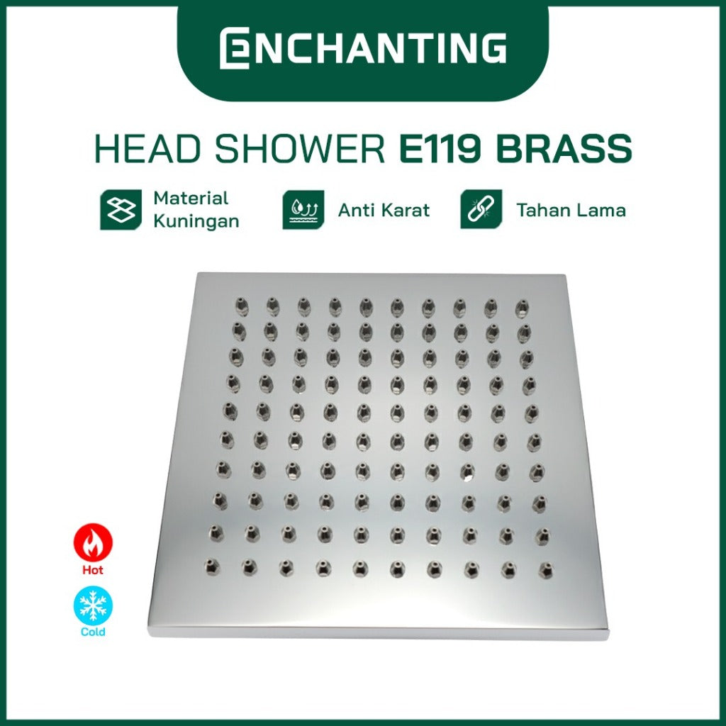 ENCHANTING Head Shower Kran Air Panas Dingin Material Kuningan E119 PVC E119 Brass E119 LED