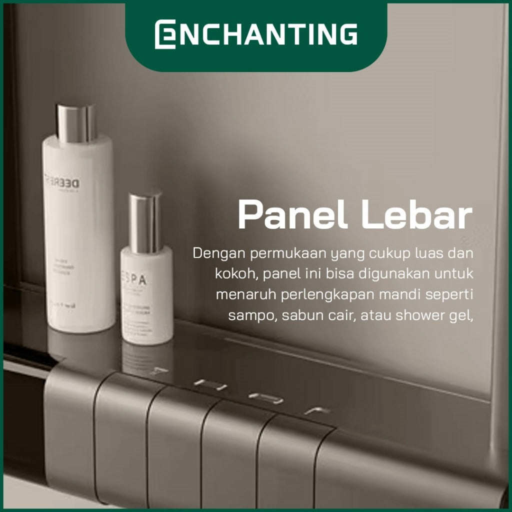 ENCHANTING Shower Set Tiang Gunmetal Grey Keran Air Panas Dingin 3 Mode Air Brass Material Mode Air Terjun EP9105