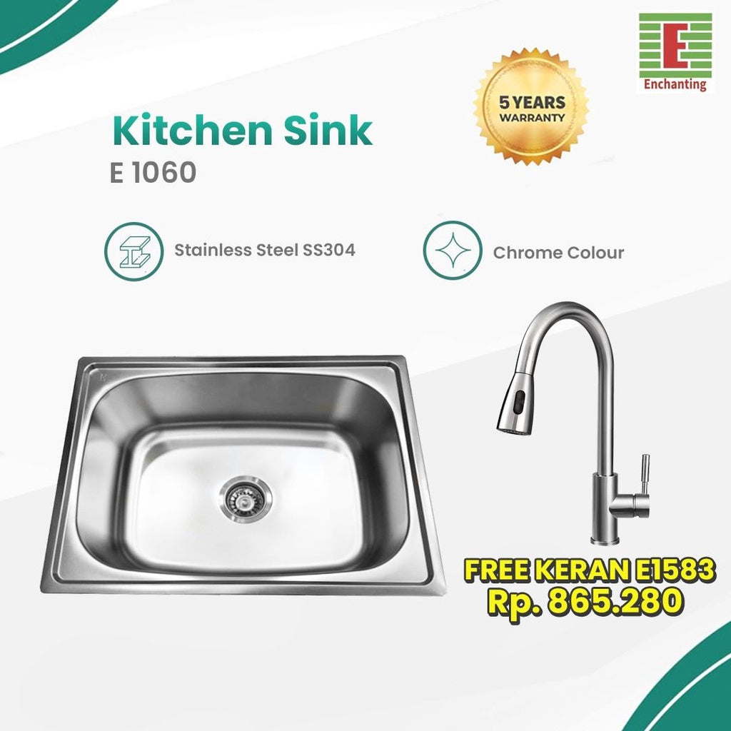 SET Kitchen Sink Dapur / Bak Cuci Piring Europe Enchanting E1069SET