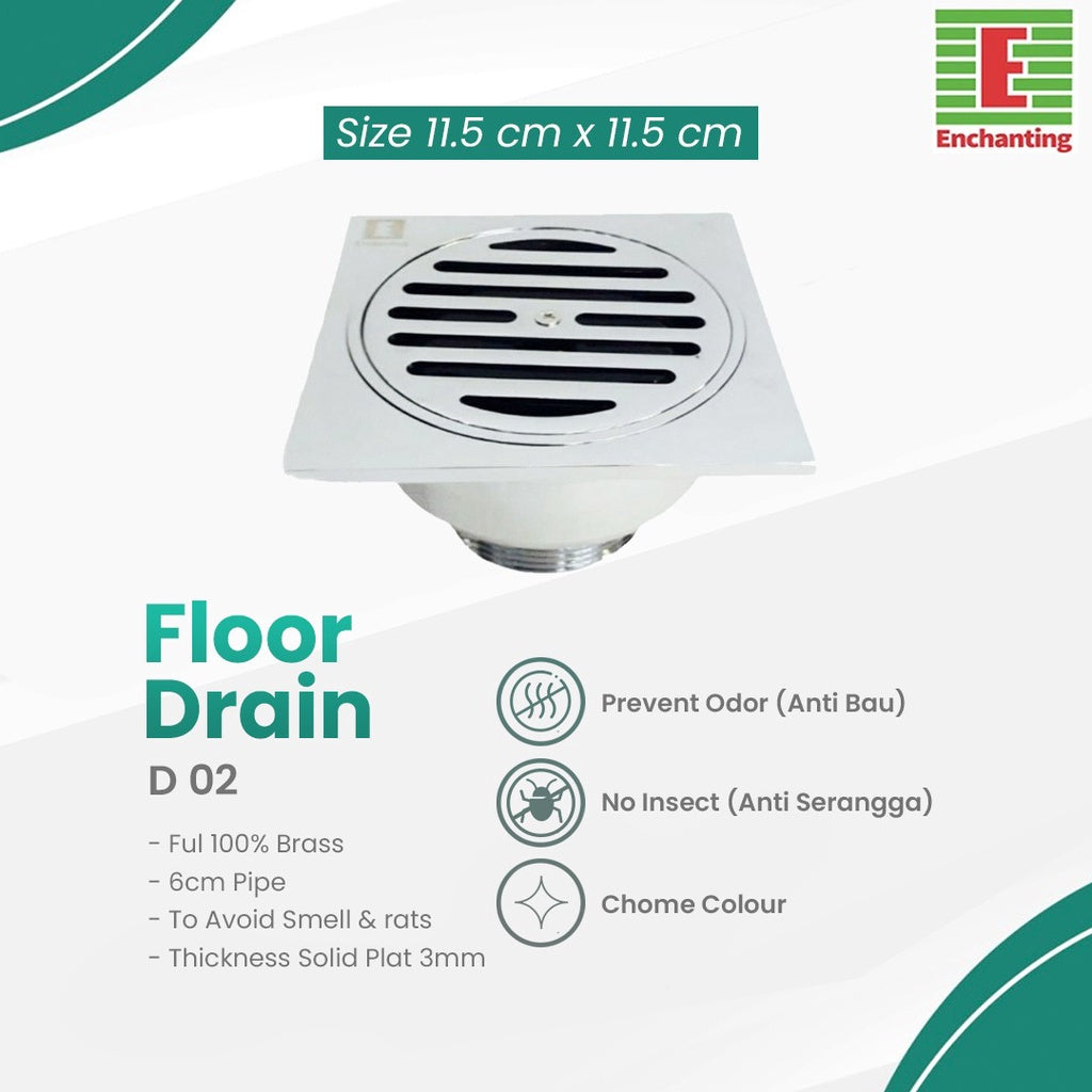 Enchanting Floor Drain/Saringan Got Stainless Steel - D02