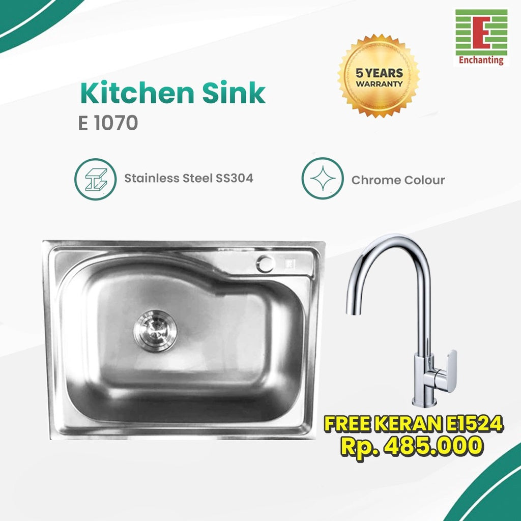 Kitchen Sink Dapur/ Bak Cuci Piring Europe Enchanting E1070