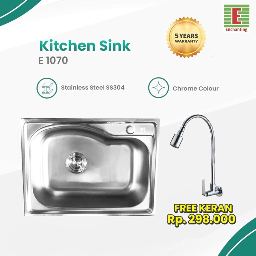 Set Kitchen Sink Dapur/Bak Cuci Piring Europe Enchanting E1070 SET