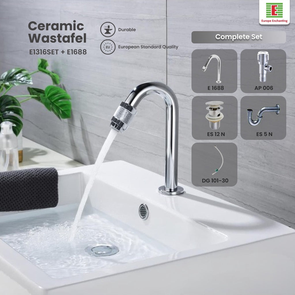 Washtafel Meja Kotak Komplit Set Europe Enchanting E1316SET