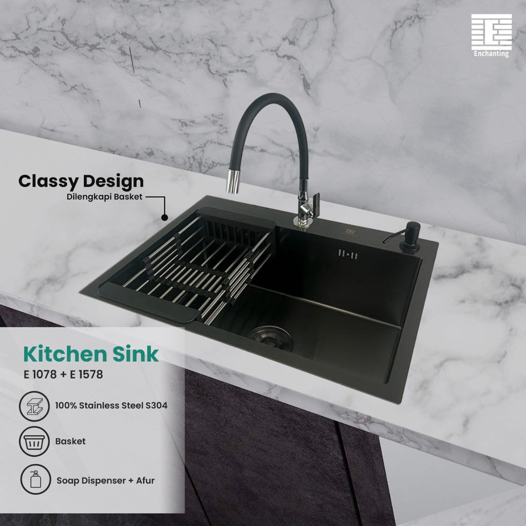 Kitchen Sink SET Dapur/ Bak Cuci Piring Europe Enchanting E1078 Set