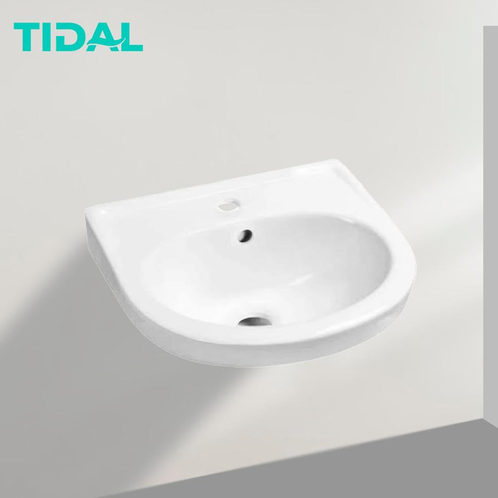 Wastafel Keramik Gantung Tembok Tidal TD081 Minimalis