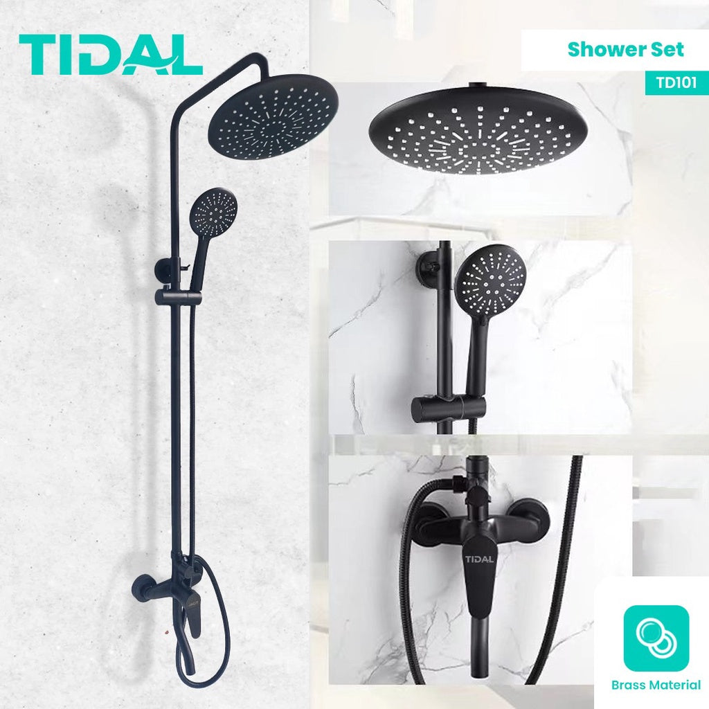 Paket Shower Tiang Set Mandi Lengkap Tidal TD101 Modern Minimalis