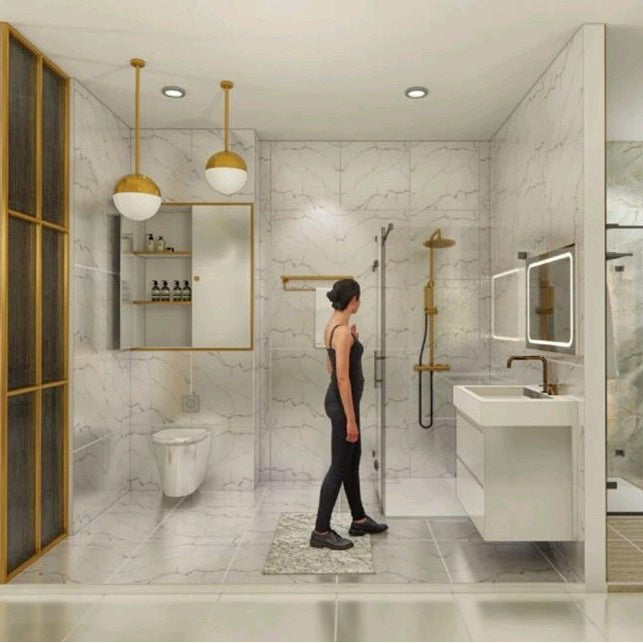 Granite Tile 80 x 80 Lantai Engress White Carala EGP160