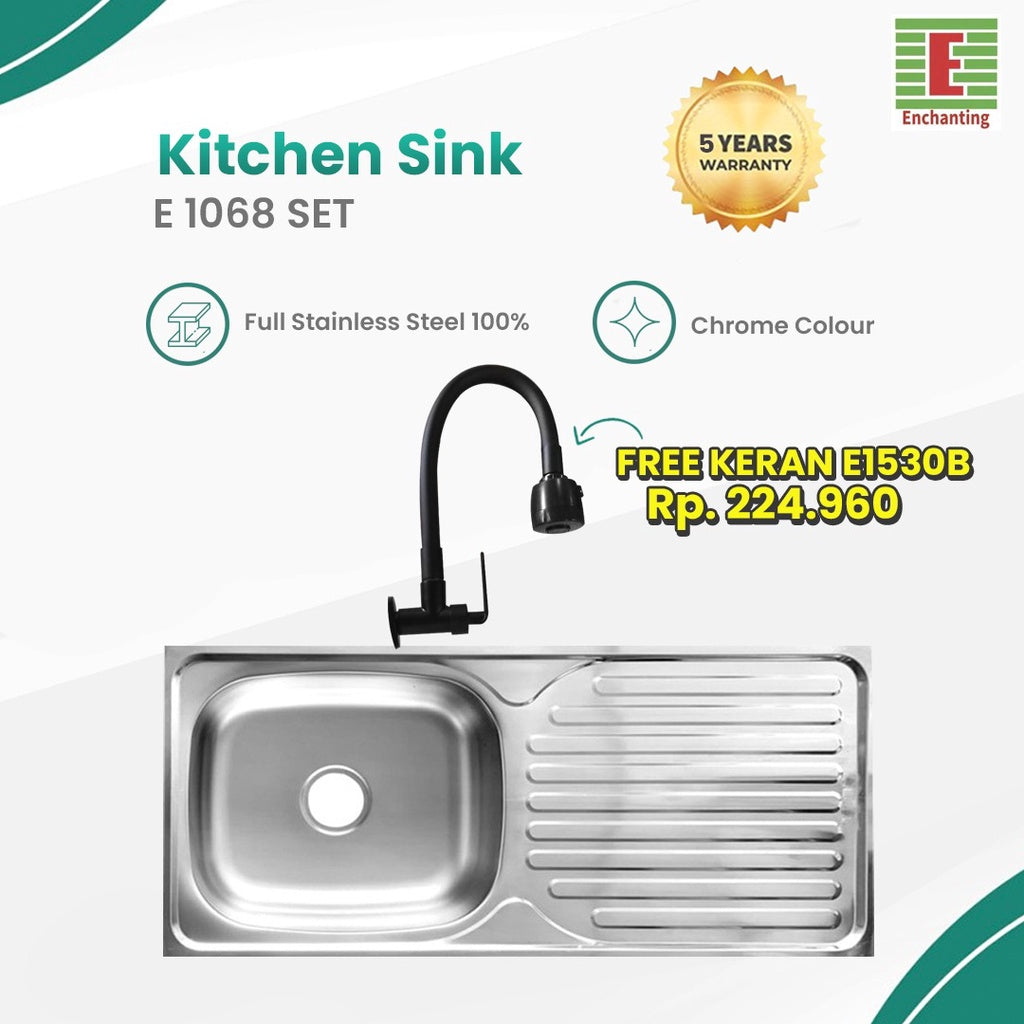 Kichen Sink Dapur / Bak Cuci Piring Europe Enchanting E1068