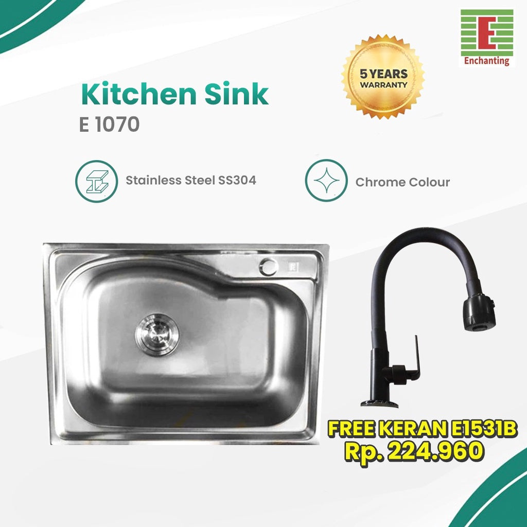 Kitchen Sink Dapur/ Bak Cuci Piring Europe Enchanting E1070