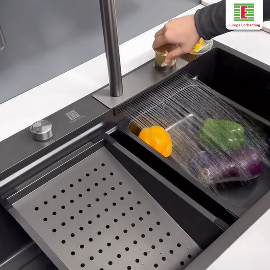 Kitchen Sink Bak Cuci Piring Dapur Stainless Europe Enchanting E1080